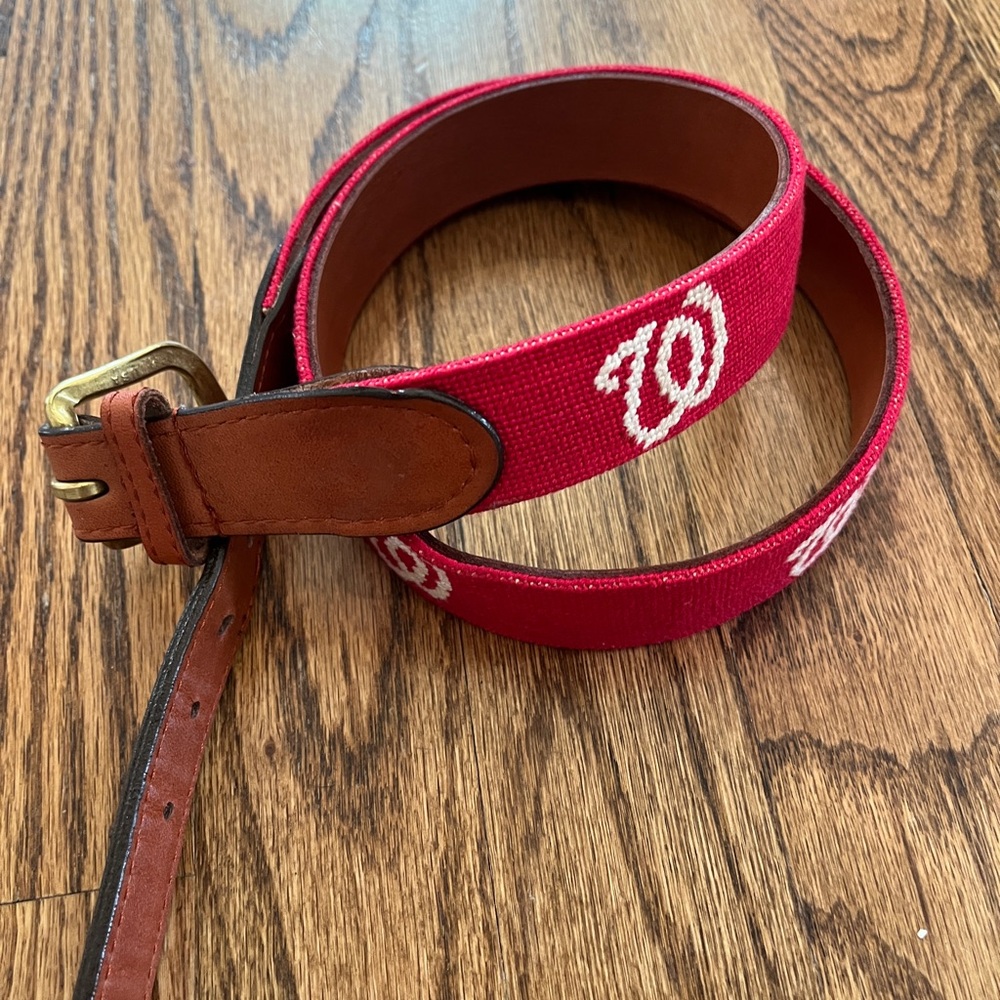 Smathers and branson Washington nationals MLB needlepoint belt size 34